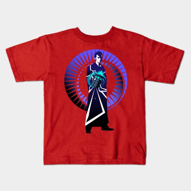 TIMELORD IN THE VORTEX Kids T-Shirt by KARMADESIGNER T-SHIRT SHOP